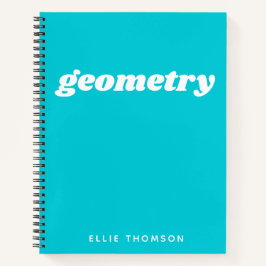 Blauwgroen Geometry - Aangepast Wiskunde Grafiekpa Notitieboek