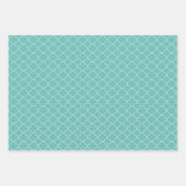 Blauwgroen gepatterd inpakpapier vel (Voorkant 3)