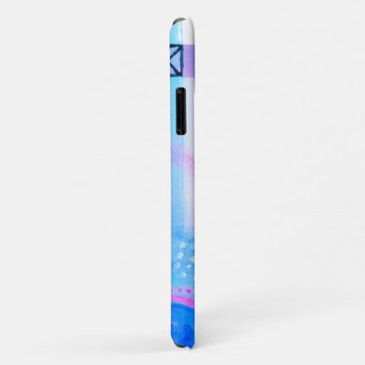 Blauwgroen gepersonaliseerd meisjesblauw Monogram  Case-Mate iPhone Case (Achterkant/rechts)