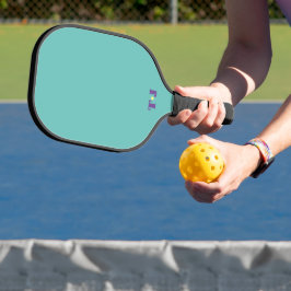 Blauwgroen gepersonaliseerd monogram pickleball paddle