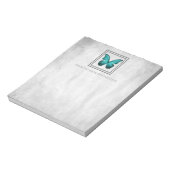 Blauwgroen gepersonaliseerd Notitieblok vlinder (Linkerzijde)