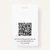 Blauwgroen Geregistreerde Verpleegster Foto ID Bad Badge (Achterkant)