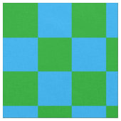 Blauwgroen geruit controlepatroon stof (Close Up)