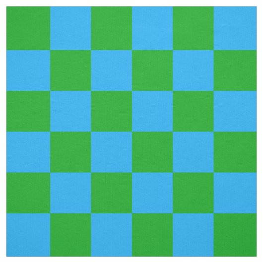 Blauwgroen geruit controlepatroon stof (Swatch)