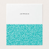 Blauwgroen Gespikkelde Blank Wenskaarten Kaart (Buitenkant ongevouwen)