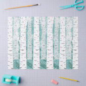 Blauwgroen gestript vogelboomsnowflake winterbos tissuepapier (Craft)