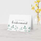 Blauwgroen getextureerde botanische wil je mijn br kaart (Gele Bloem)