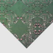 Blauwgroen gevlekt "Dank je" tissuepapier (Detail)