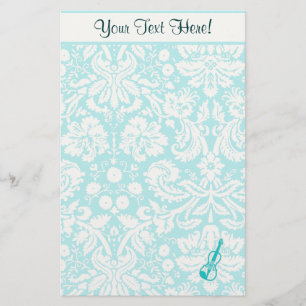 Blauwgroen geweld briefpapier