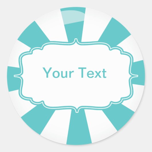 Blauwgroen Giant lolly snoep Buffet label (Voorkant)