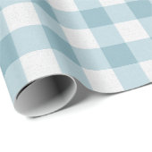 Blauwgroen Gingham Cadeaupapier (Rol Hoek)