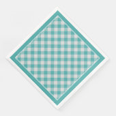 Blauwgroen Gingham controleert patroon voor alle g Servet (Hoek)