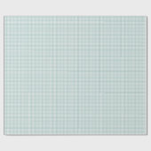 Blauwgroen gingham eenvoudige schattige kleine che cadeaupapier (Vlak)