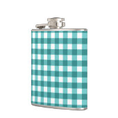 Blauwgroen gingham heupfles (Links)
