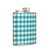 Blauwgroen gingham heupfles (Rechts)