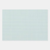 Blauwgroen gingham leuke eenvoudige klassieke cheq inpakpapier vel (Voorkant 2)