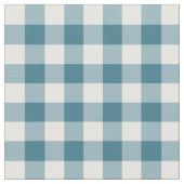 Blauwgroen Gingham Pattern Fabric Stof (Close Up)
