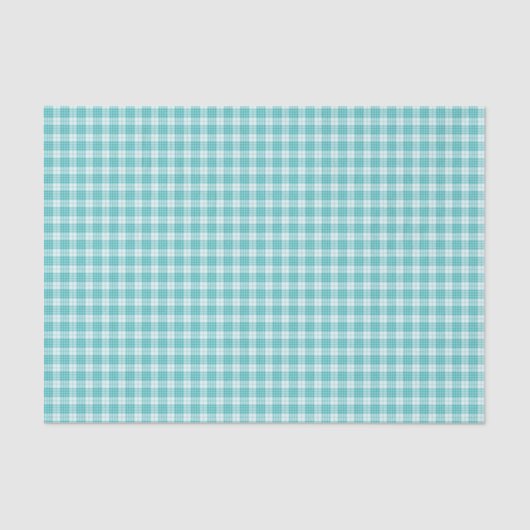 Blauwgroen Gingham Pset Tissuepapier (Voorkant)