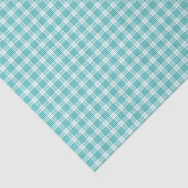 Blauwgroen Gingham Pset Tissuepapier (Detail)