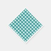 Blauwgroen gingham servet (Hoek)
