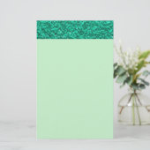 Blauwgroen gipstructuur Briefpapier (Staand voorkant)