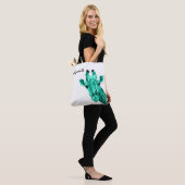 Blauwgroen Giraffe Pop Art Persoonlijke Canvas tas (Op model)