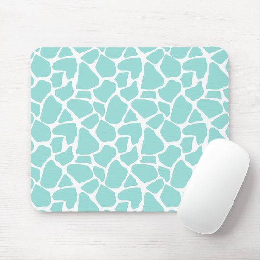 Blauwgroen Giraffe Print Mousepad Muismat (Met muis)