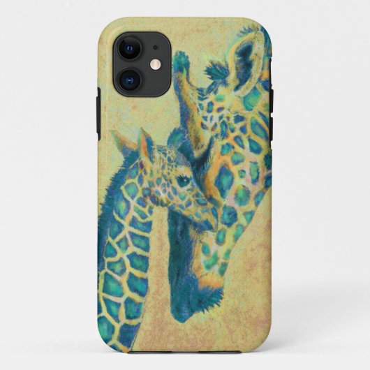 blauwgroen girafoon Case-Mate iPhone case (Achterkant)