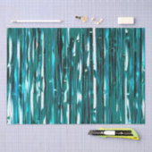 Blauwgroen glam strepen tissuepapier (Craft)