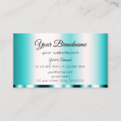 Blauwgroen Glamoureus Professional en eenvoudig Visitekaartje (Achterkant)