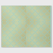 Blauwgroen glanzend inpakpapier – elegant & glanze (Vlak)