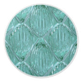 Blauwgroen glas ziet er abstract uit keramische knop (Voorkant)
