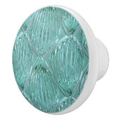 Blauwgroen glas ziet er abstract uit keramische knop (Rechts)