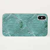 Blauwgroen glaslook abstract kunstpatroon Case-Mate iPhone case (Achterkant (horizontaal))