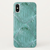 Blauwgroen glaslook abstract kunstpatroon Case-Mate iPhone case (Achterkant)