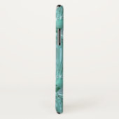 Blauwgroen glaslook abstract kunstpatroon Case-Mate iPhone case (Achterkant / rechts)
