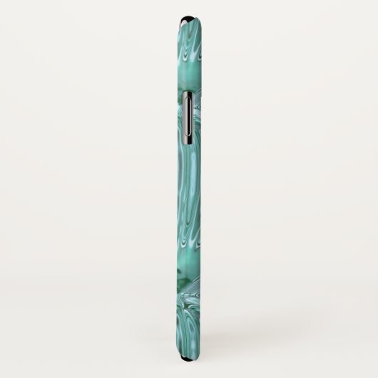 Blauwgroen glaslook abstract kunstpatroon Case-Mate iPhone case (Achterkant / rechts)