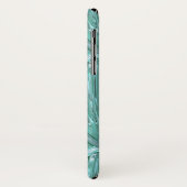 Blauwgroen glaslook abstract kunstpatroon Case-Mate iPhone case (Achterkant/links)