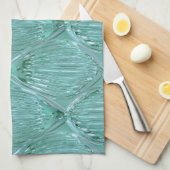 Blauwgroen glaslook abstract patroonelegant blauw theedoek (Quarter Fold)