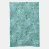 Blauwgroen glaslook abstract patroonelegant blauw theedoek (Verticaal)