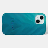Blauwgroen glastextuur Case-Mate iPhone case (Achterkant (horizontaal))