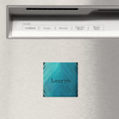 Blauwgroen glastextuur magneet (Insitu (Vaatwasser))