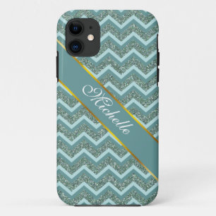 Blauwgroen glitter Case-Mate iPhone case