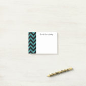 Blauwgroen Glitter Chevron Notes (Op bureau)