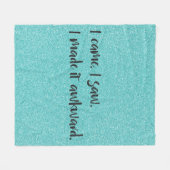 Blauwgroen glitter die ik maakte... fleece deken (Voorkant (Horizontaal))