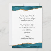 Blauwgroen Glitter Dolfijn Nieuw Adres Bewegen Aankondiging (Achterkant)