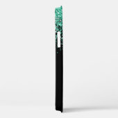 Blauwgroen Glitter Elegant Script Case-Mate iPhone Case (Achterkant / Rechts)