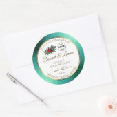 Blauwgroen Glitter- en White Product Labels - Lady (Envelop)