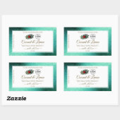 Blauwgroen Glitter- en White Product Labels - Lady (Vel)