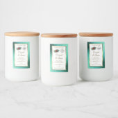 Blauwgroen Glitter- en White Product Labels - Lady Voedselcontainer Etiket (Flessen)